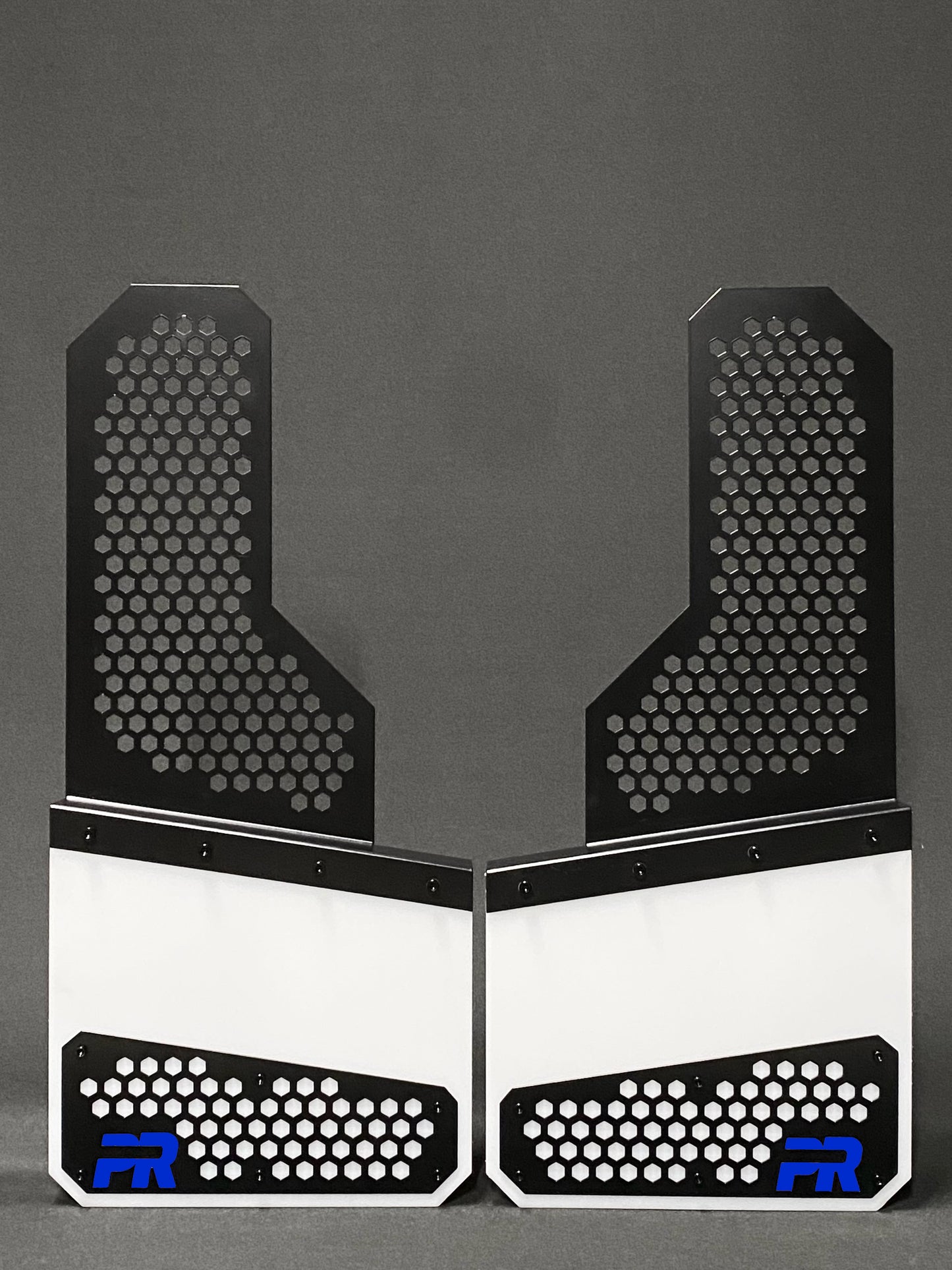 Honeycomb Offset Protection Mudflaps BLK/WHT