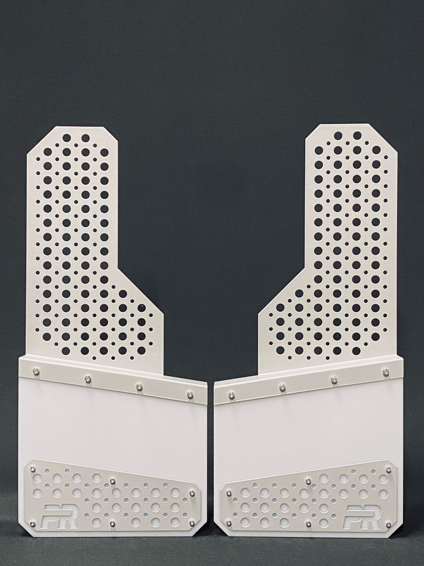 Buckshot Offset Protection Mudflaps SLV/WHT