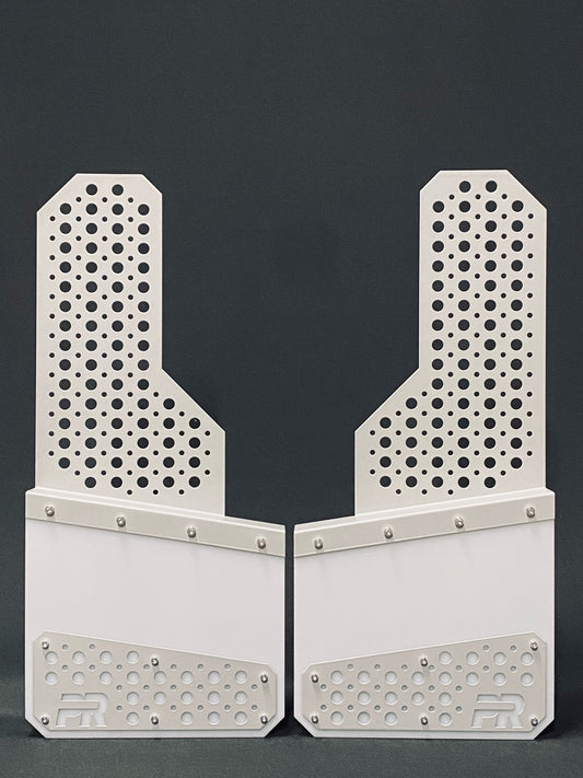 Buckshot Offset Protection Mudflaps SLV/WHT