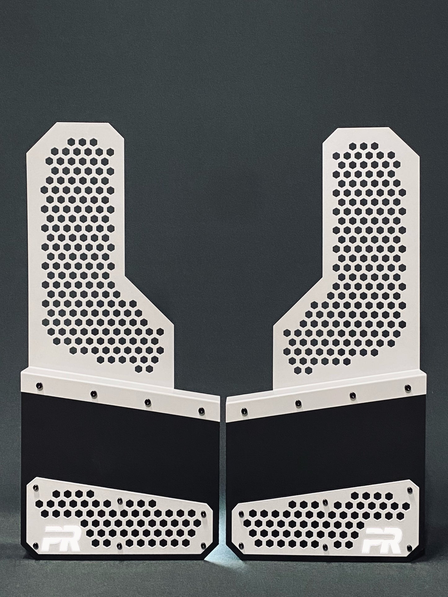 Honeycomb Offset Protection Mudflaps SLV/BLK